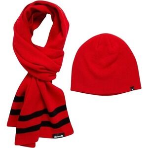 NWT HURLEY New Yorker Beanie & Scarf 2-piece Set (O/S)